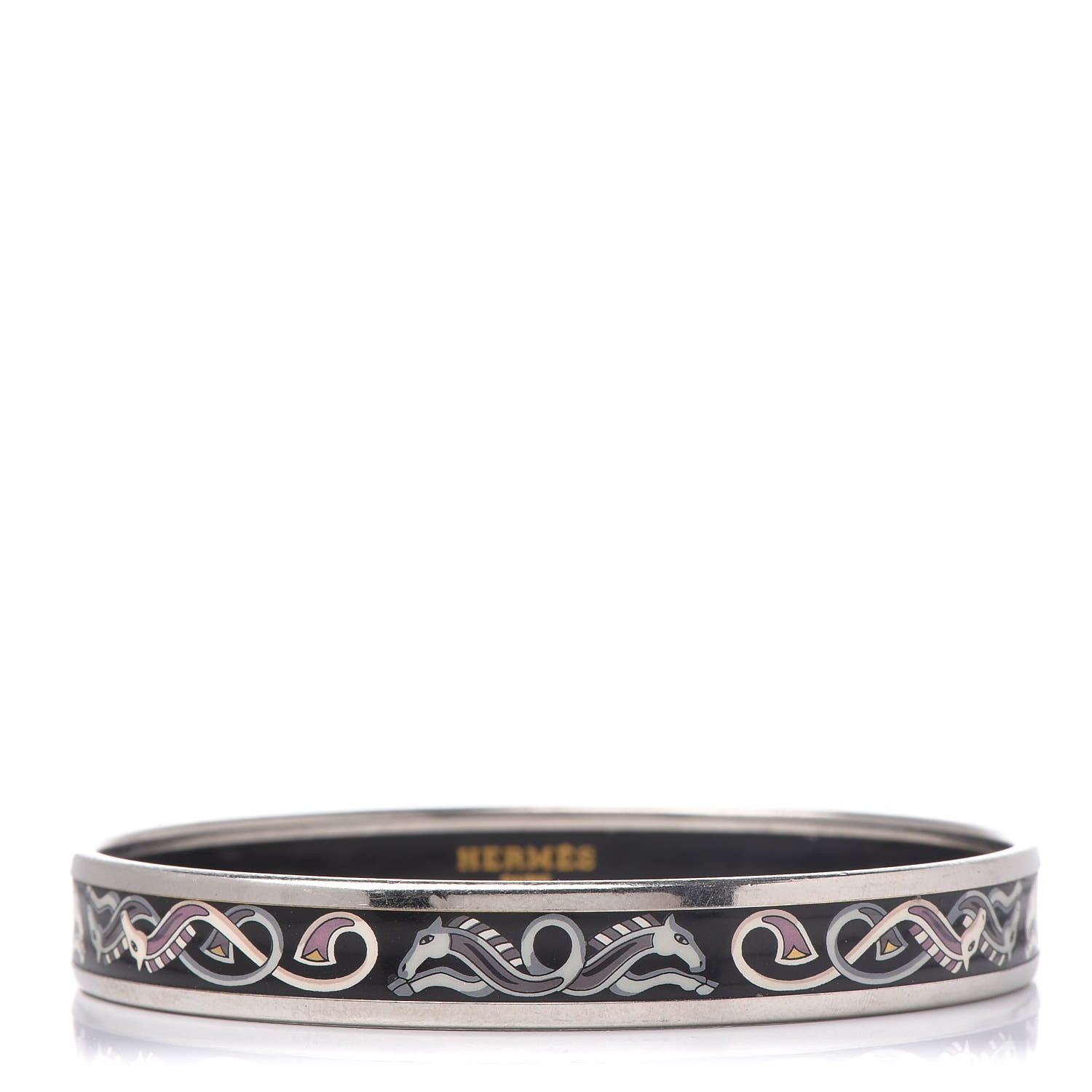 Hermes Enamel Printed Narrow Bracelet 70 1 of 5