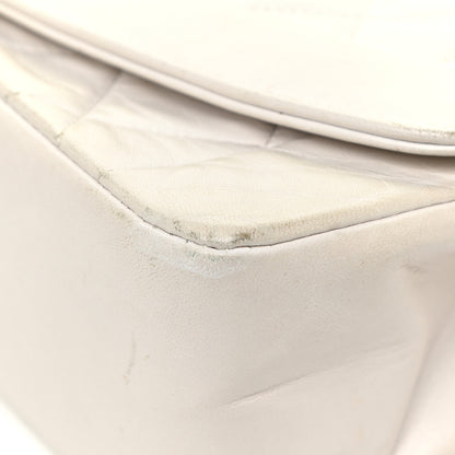Chanel Lambskin Quilted Medium Single Flap White 21 of 24