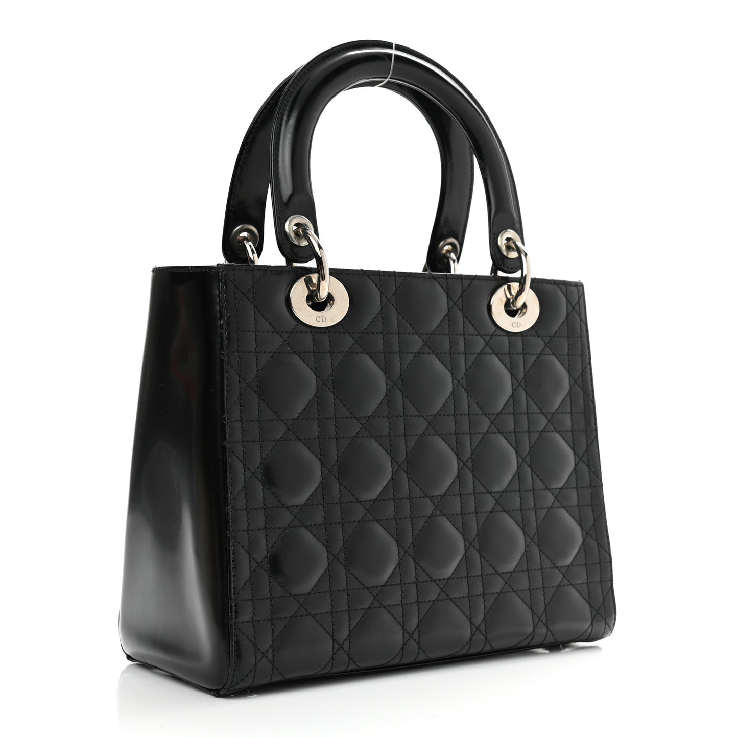 Patent Cannage Medium Lady Dior Black