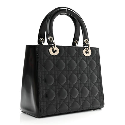 Christian Dior Patent Cannage Medium Lady Dior Black 2 of 10