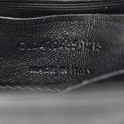 Saint Laurent Sheepskin Matelasse Chevron Monogram College Chain Wallet Black 7 of 10