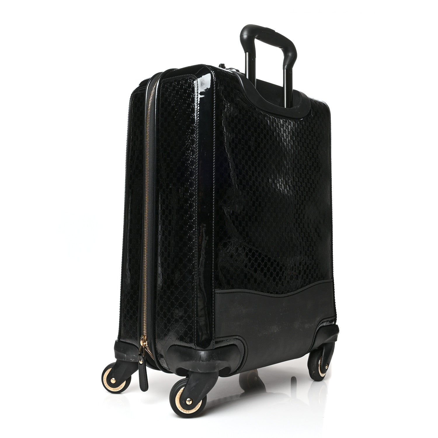 Gucci Patent Microguccissima Carry On Suitcase Black 2 of 12