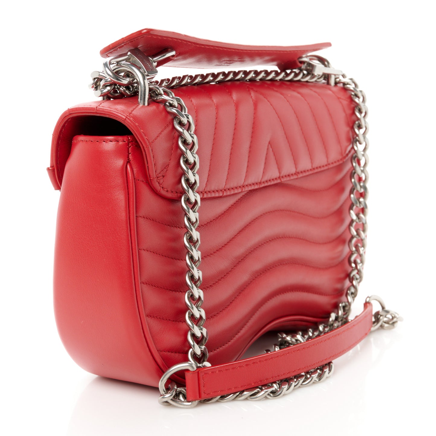 Calfskin New Wave Chain MM Ecarlate