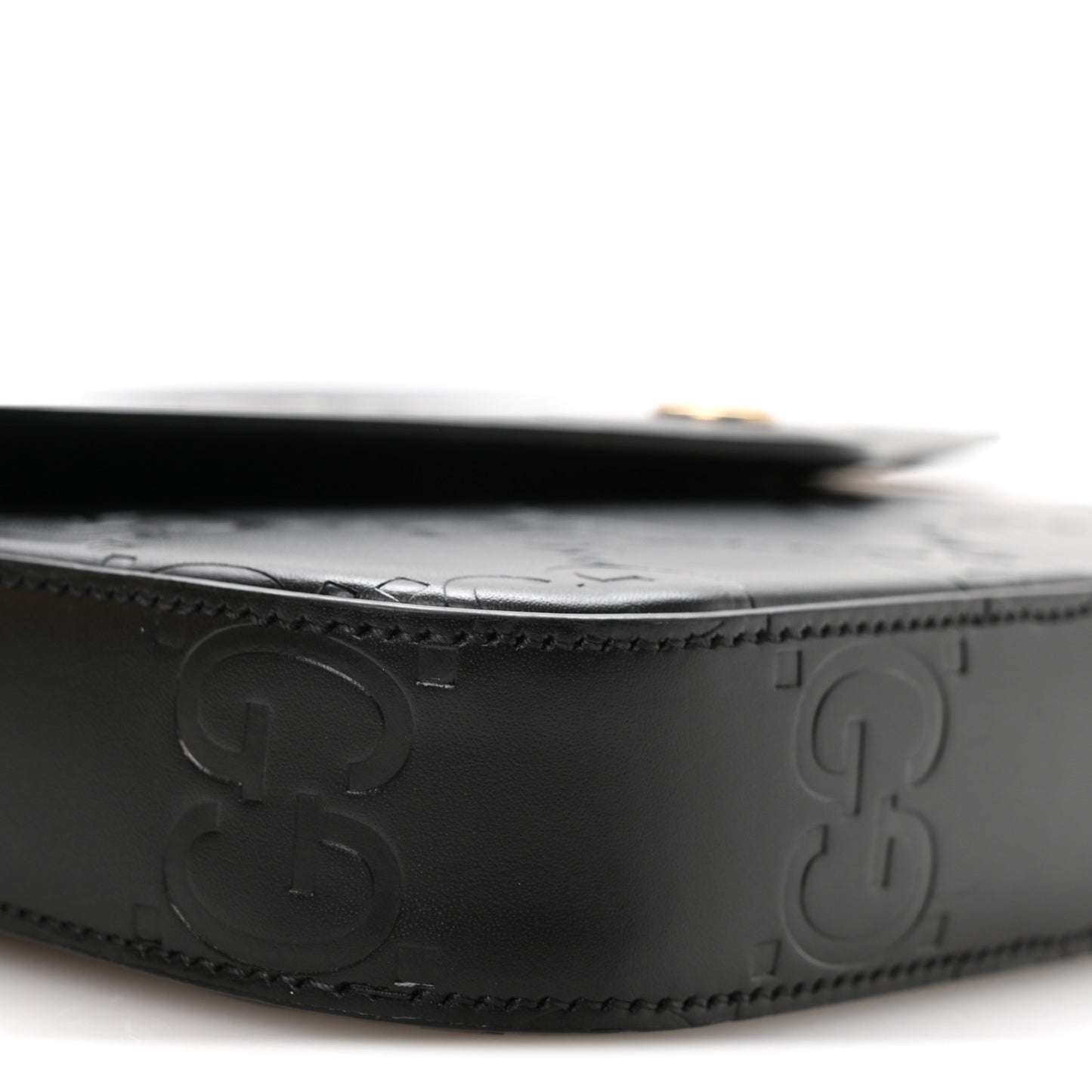 Gilbert Calfskin GG Super Mini Shoulder Bag Black Black