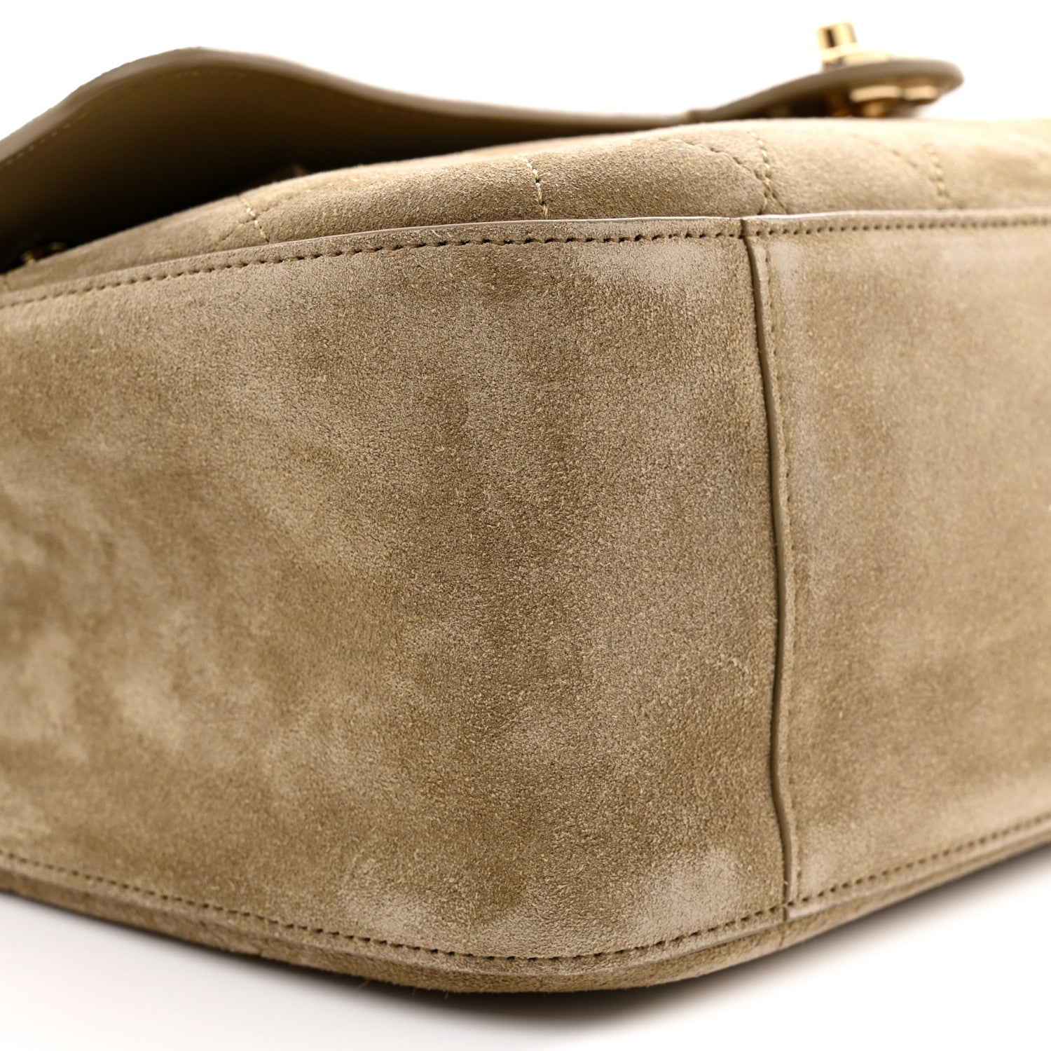 Chanel Suede Calfskin Small Souplissimo Maxi Flap Dark Beige 9 of 11