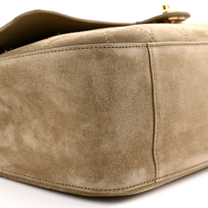 Chanel Suede Calfskin Small Souplissimo Maxi Flap Dark Beige 9 of 11