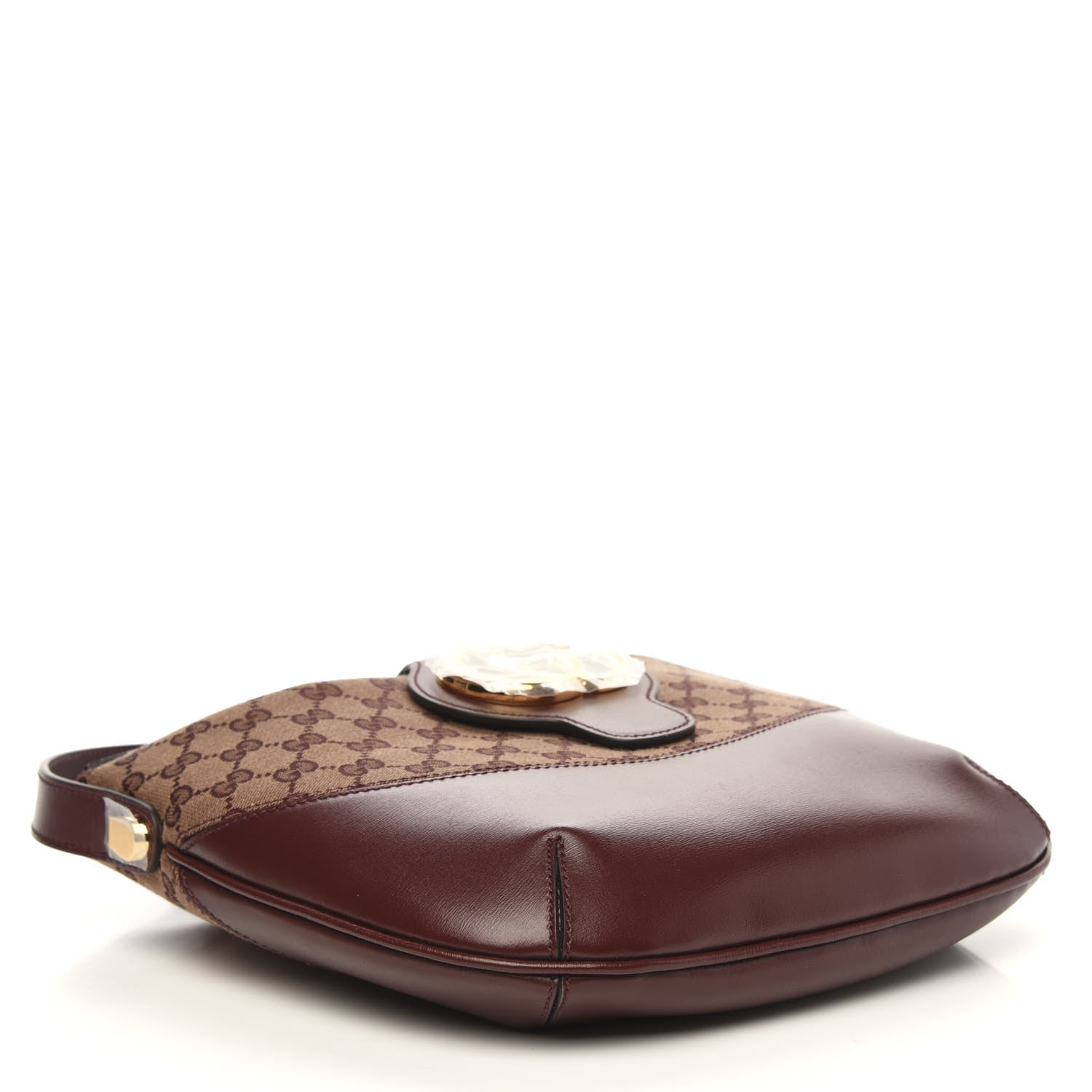 Gucci GG Monogram Calfskin Medium Arli Shoulder Bag Sahara Rubino Chardonnay 4 of 9