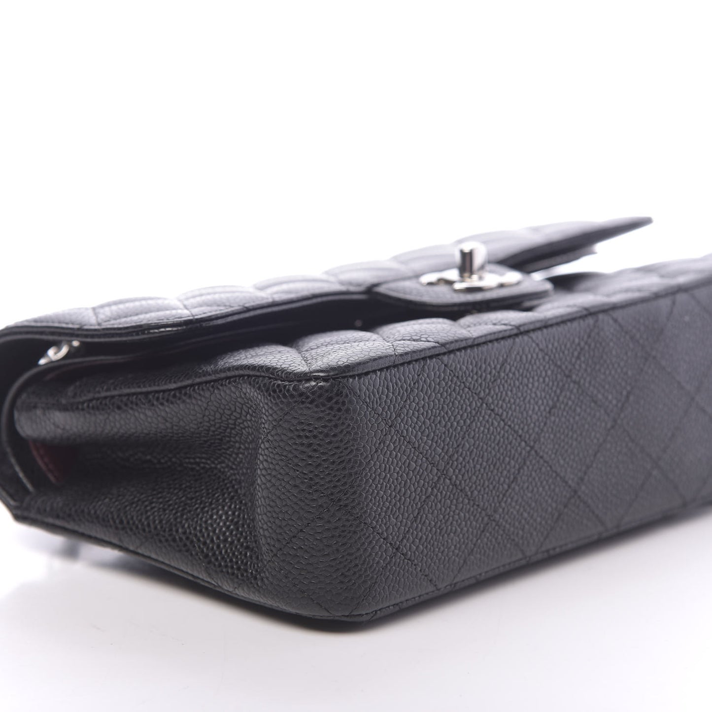 Caviar Quilted Small Double Flap Black