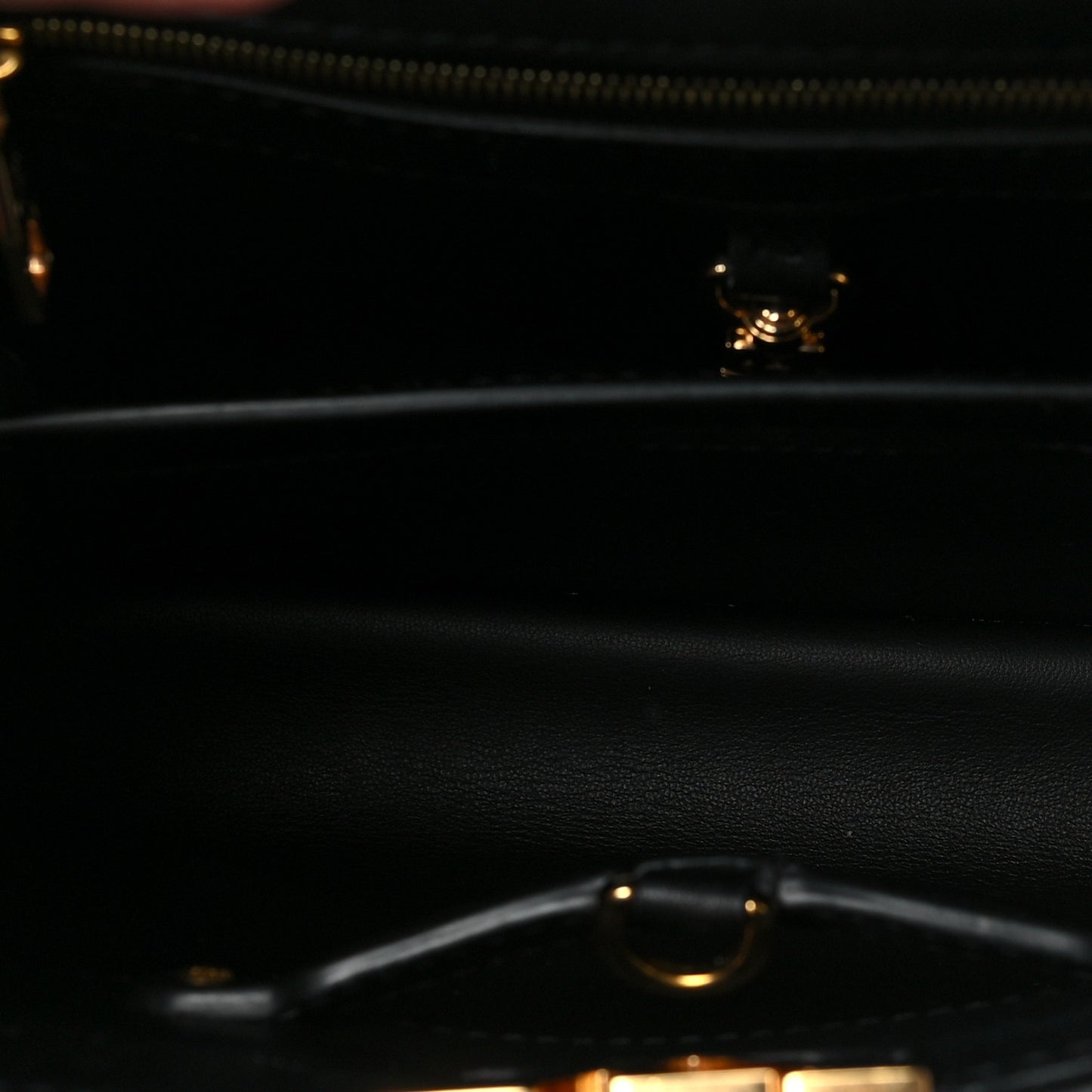 Lambskin Damier Quilt Capucines BB Matte Black