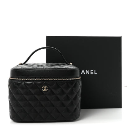 Chanel Caviar Quilted Large Vanity Pouch Black 9 of 9