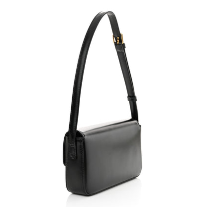 Celine Shiny Calfskin Triomphe Shoulder Bag Black 3 of 12