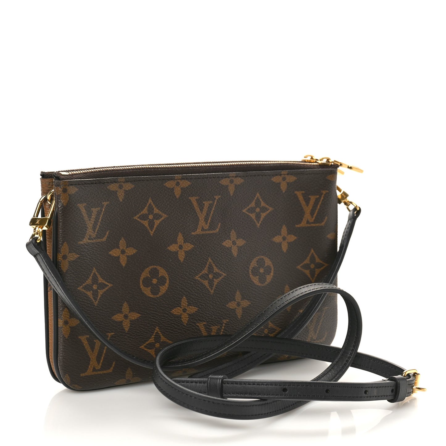Reverse Monogram Giant Double Zip Pochette