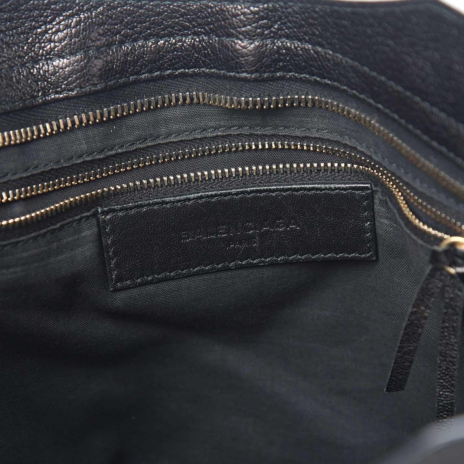 Balenciaga Chevre Gold Metallic Edge Hardware City Black 5 of 10