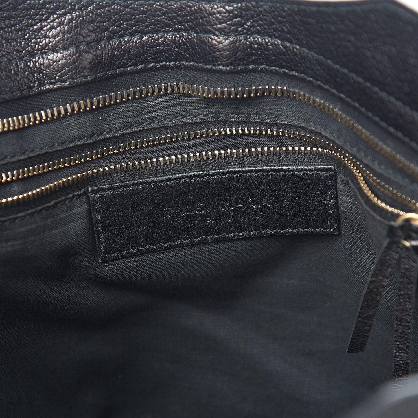 Chevre Gold Metallic Edge Hardware City Black
