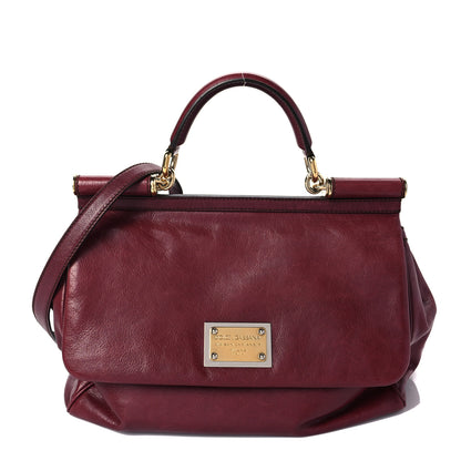 Dolce & Gabbana Dauphine Large Miss Sicily Satchel Burgundy 2 of 8