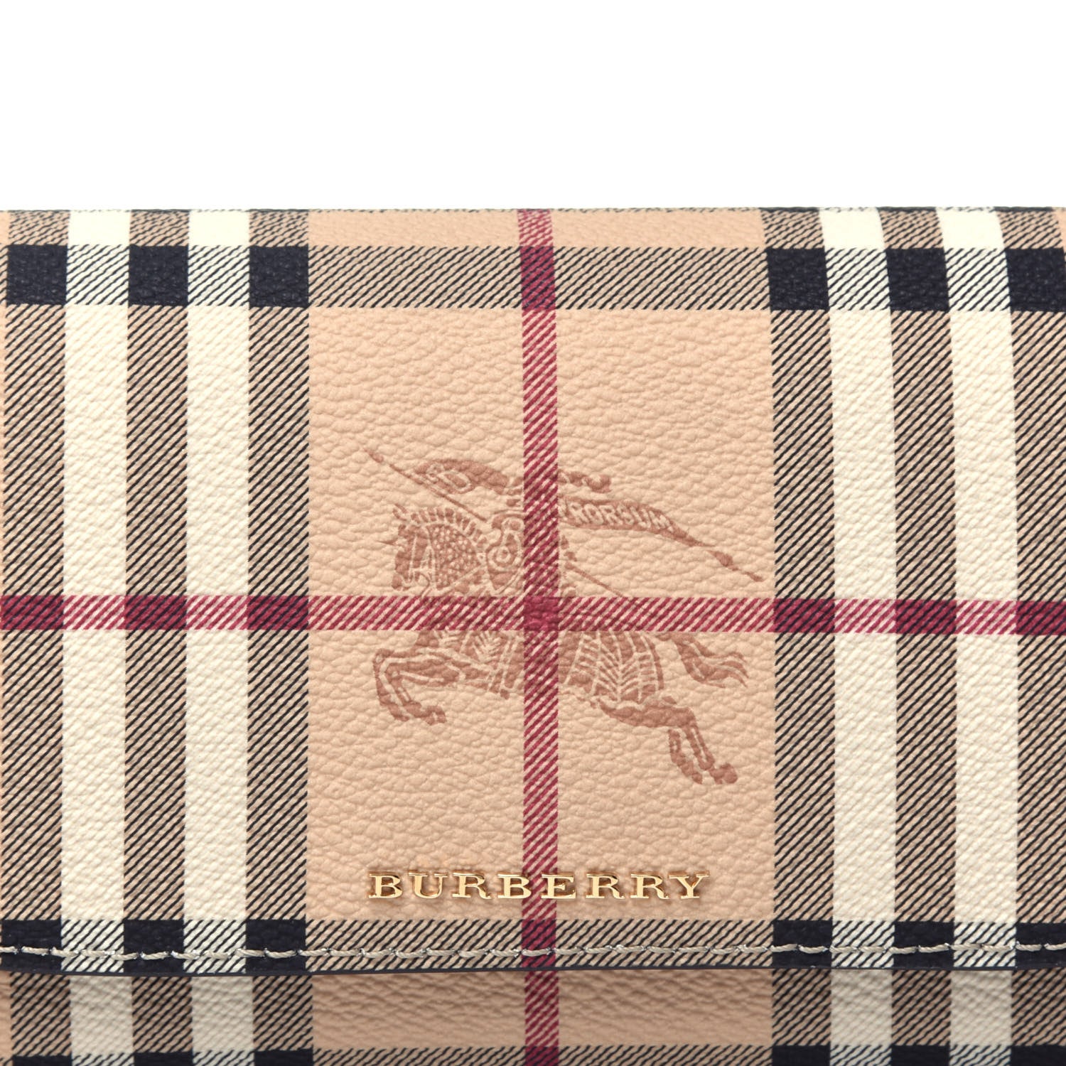 Burberry Haymarket Check Henley Wallet On Chain Black 10 of 10