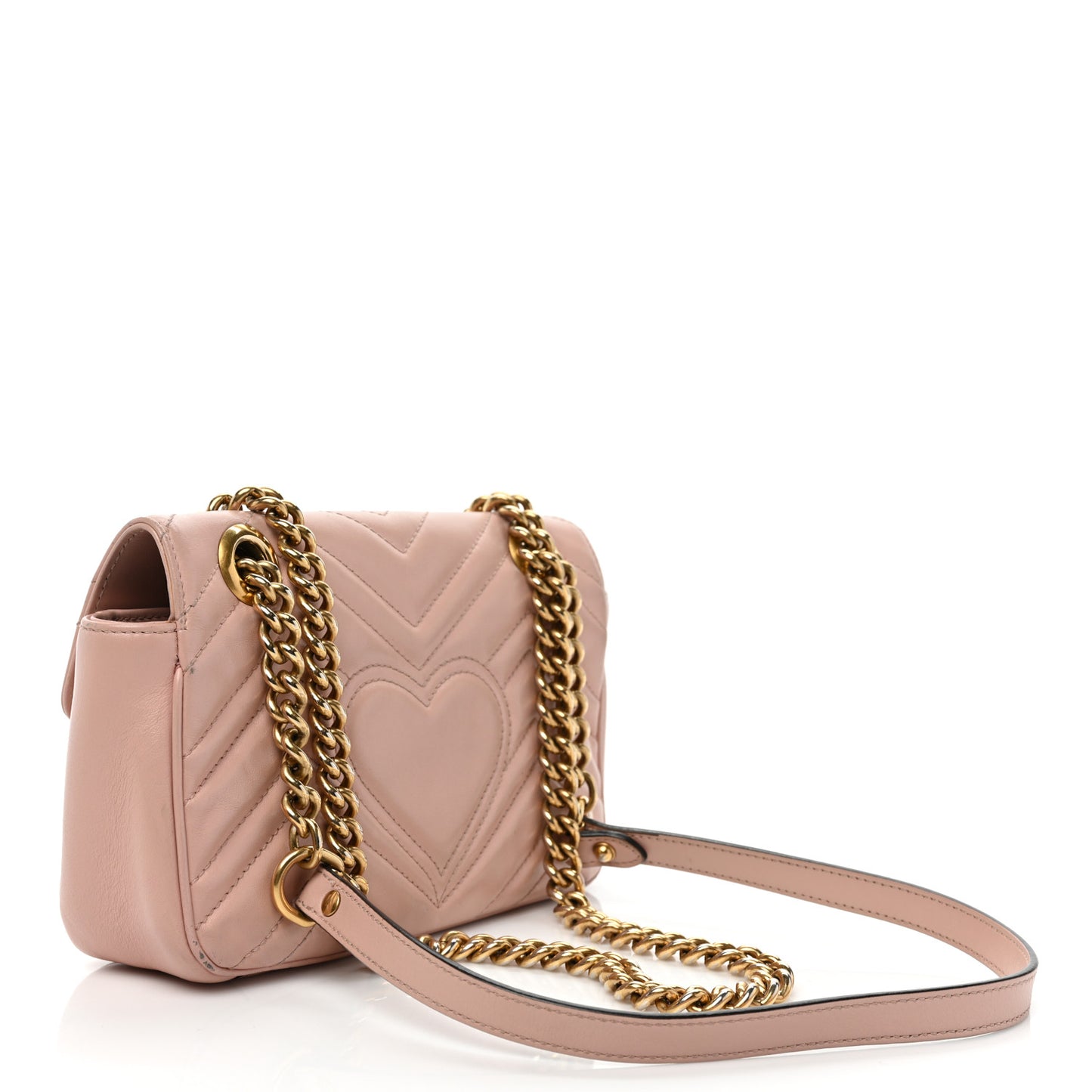 Calfskin Matelasse Mini GG Marmont Shoulder Bag Perfect Pink