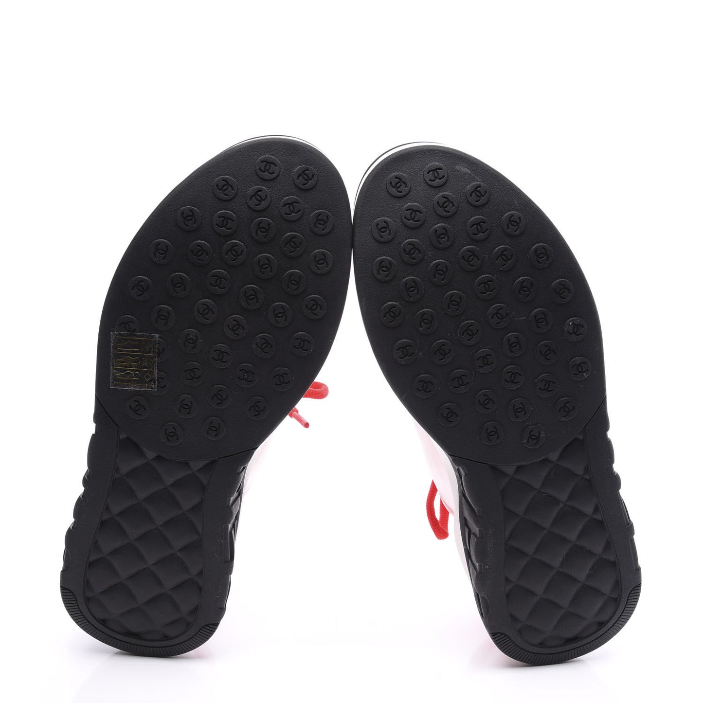 Lycra Fabric CC Sneakers 36.5 White Red