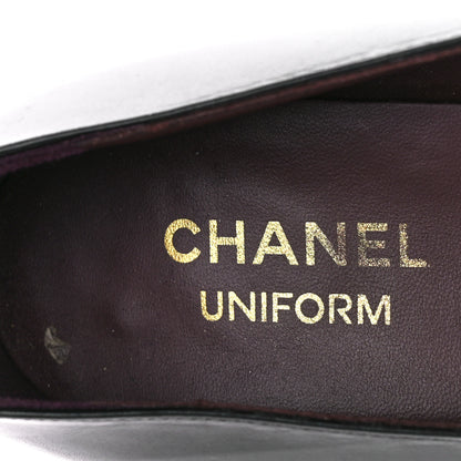 Chanel Lambskin Cap Toe CC Pumps 39 Black 7 of 8