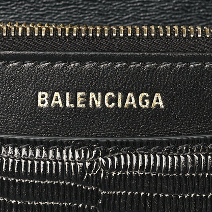 Balenciaga Patent Lizard Embossed B Wallet On Chain Black 5 of 6