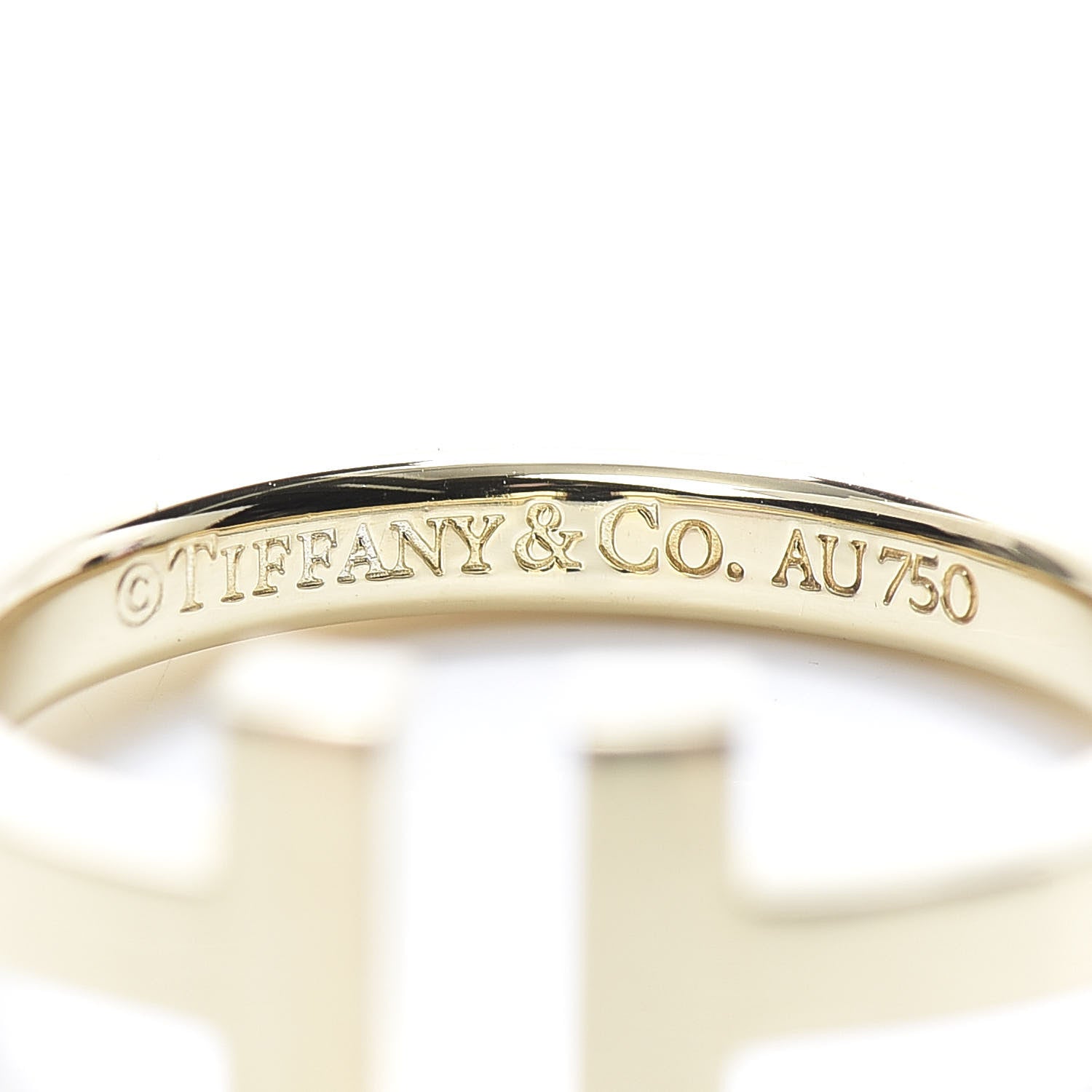 Tiffany 18K Yellow Gold T Square Ring 53 6.25 4 of 4
