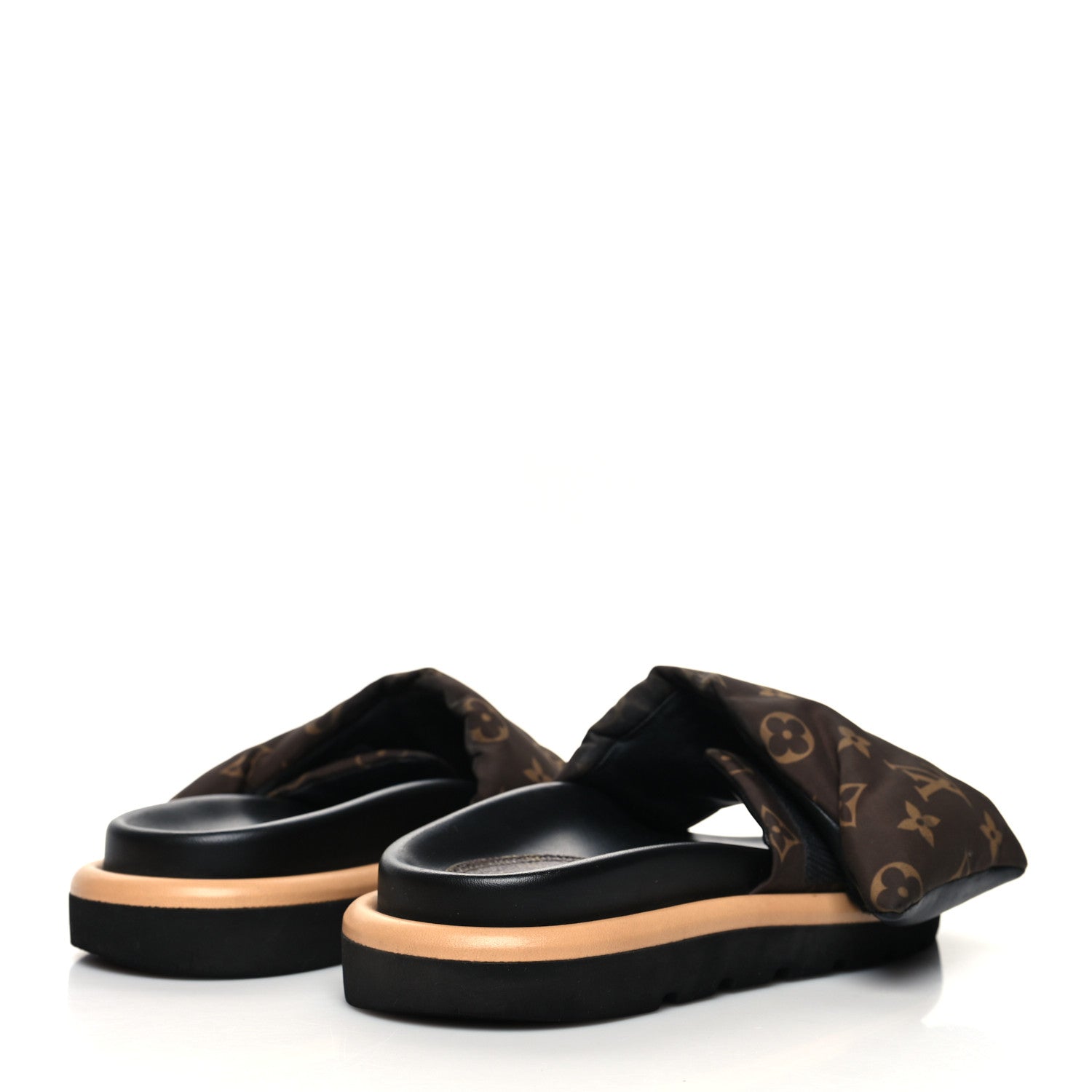 Louis Vuitton Nylon Monogram Pool Pillow Comfort Mule 37 Cacao Brown 4 of 9