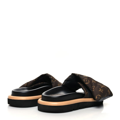Louis Vuitton Nylon Monogram Pool Pillow Comfort Mule 37 Cacao Brown 4 of 9