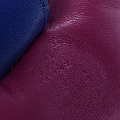Hermes Milo Lambskin Grigri Rodeo Horse Bag Charm MM Rose Pourpre Malachite Bleu Electrique 3 of 4