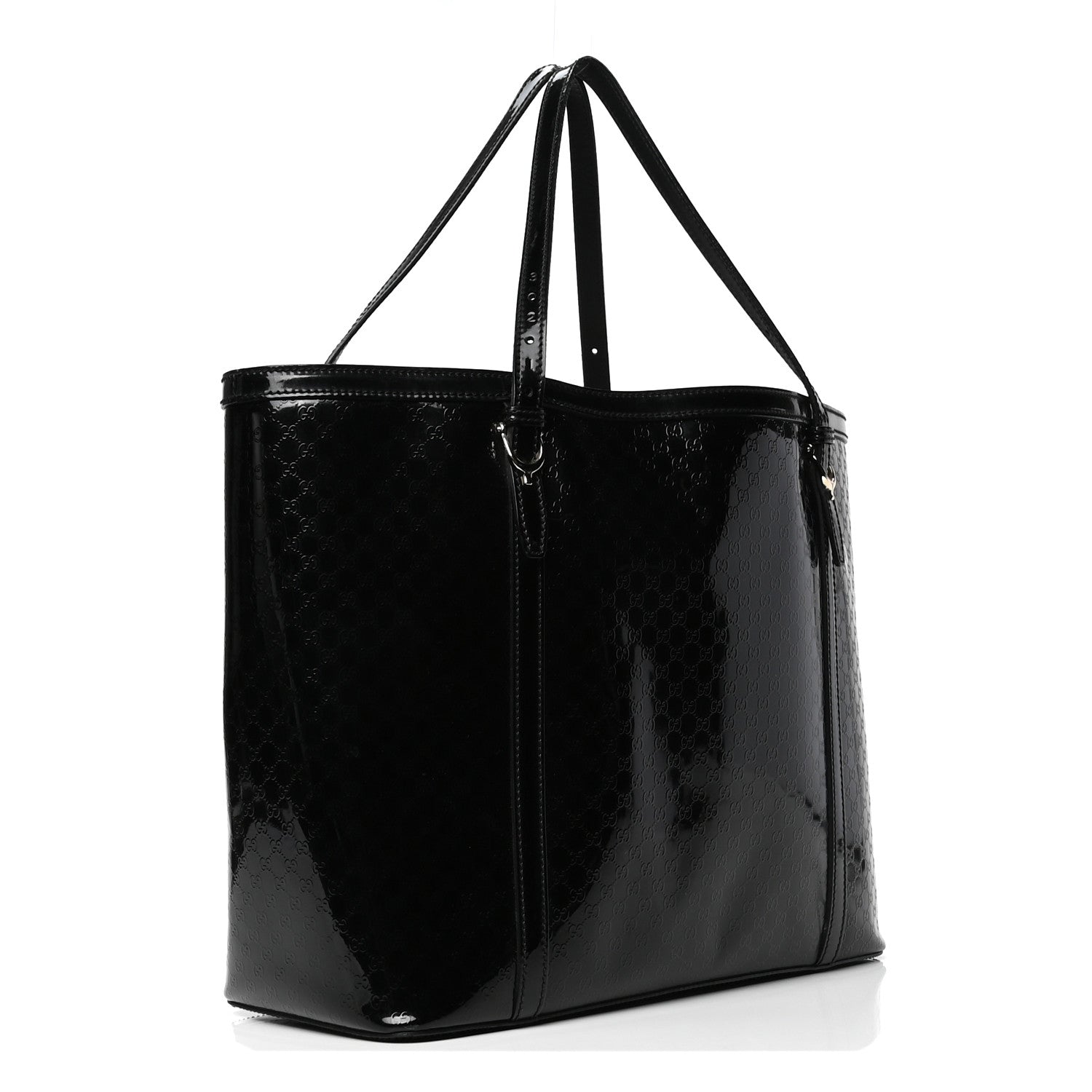 Gucci Patent Microguccissima Medium Nice Tote Black 2 of 5