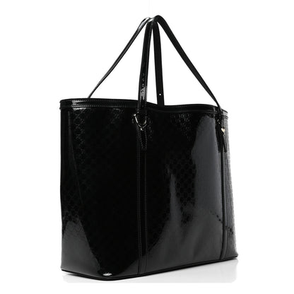Gucci Patent Microguccissima Medium Nice Tote Black 2 of 5