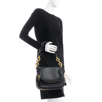 Tom Ford Grained Calfskin Medium Chain Jennifer Crossbody Bag Black 2 of 7