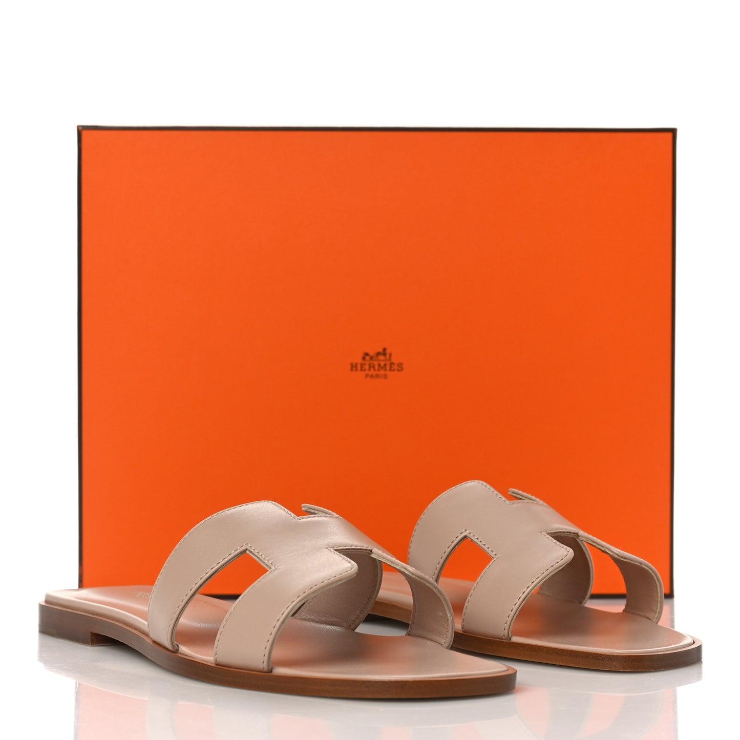 Box Calfskin Oran Sandals 39 Bois De Santal