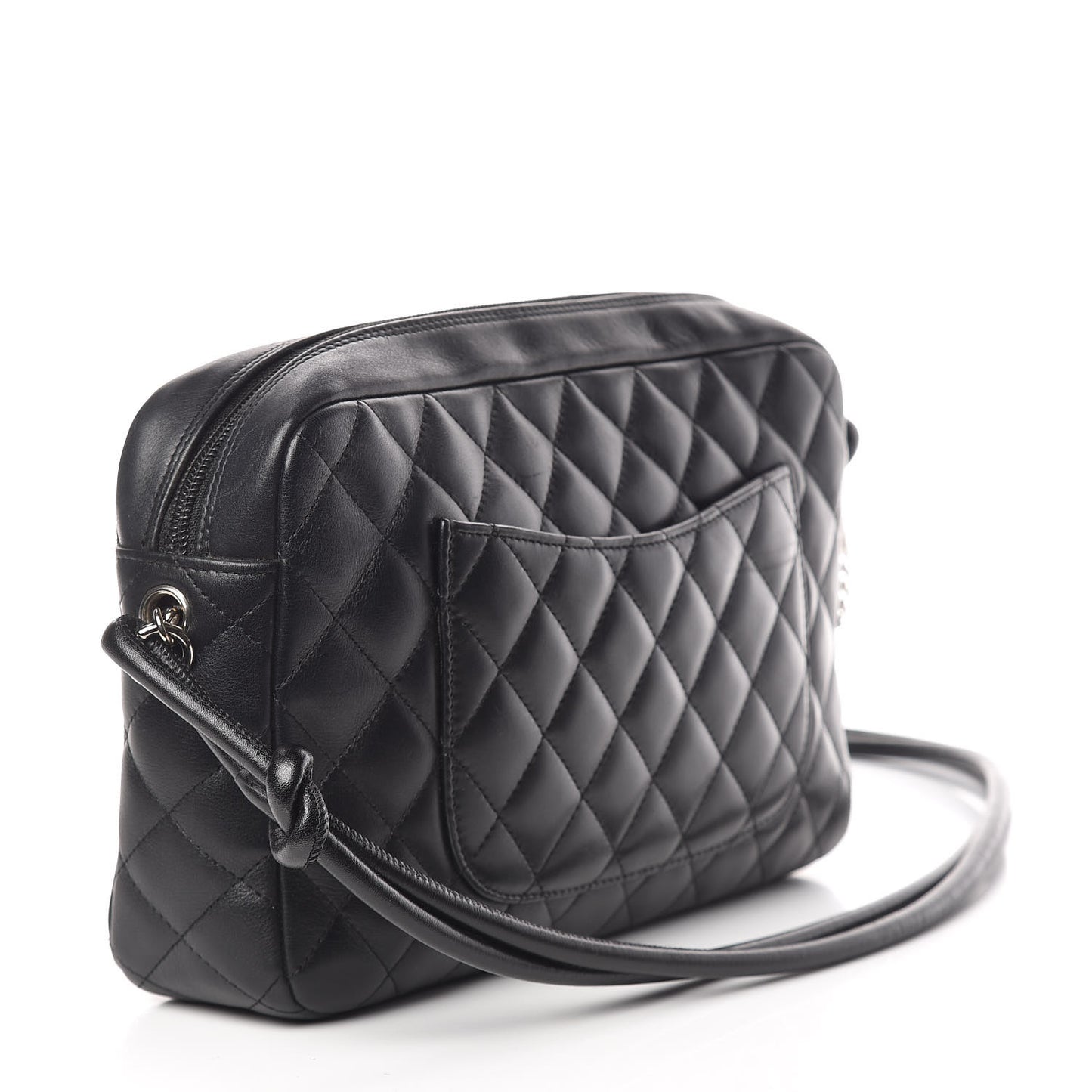 Calfskin Quilted Cambon Camera Bag Black
