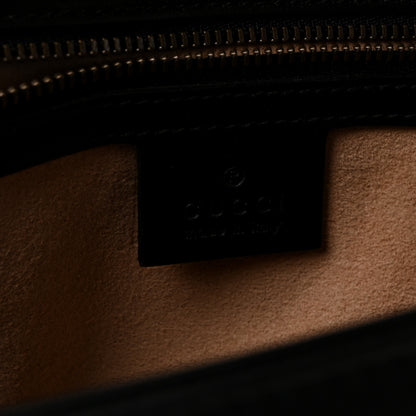 Gucci Calfskin Matelasse Small GG Marmont Shoulder Bag Black 6 of 10