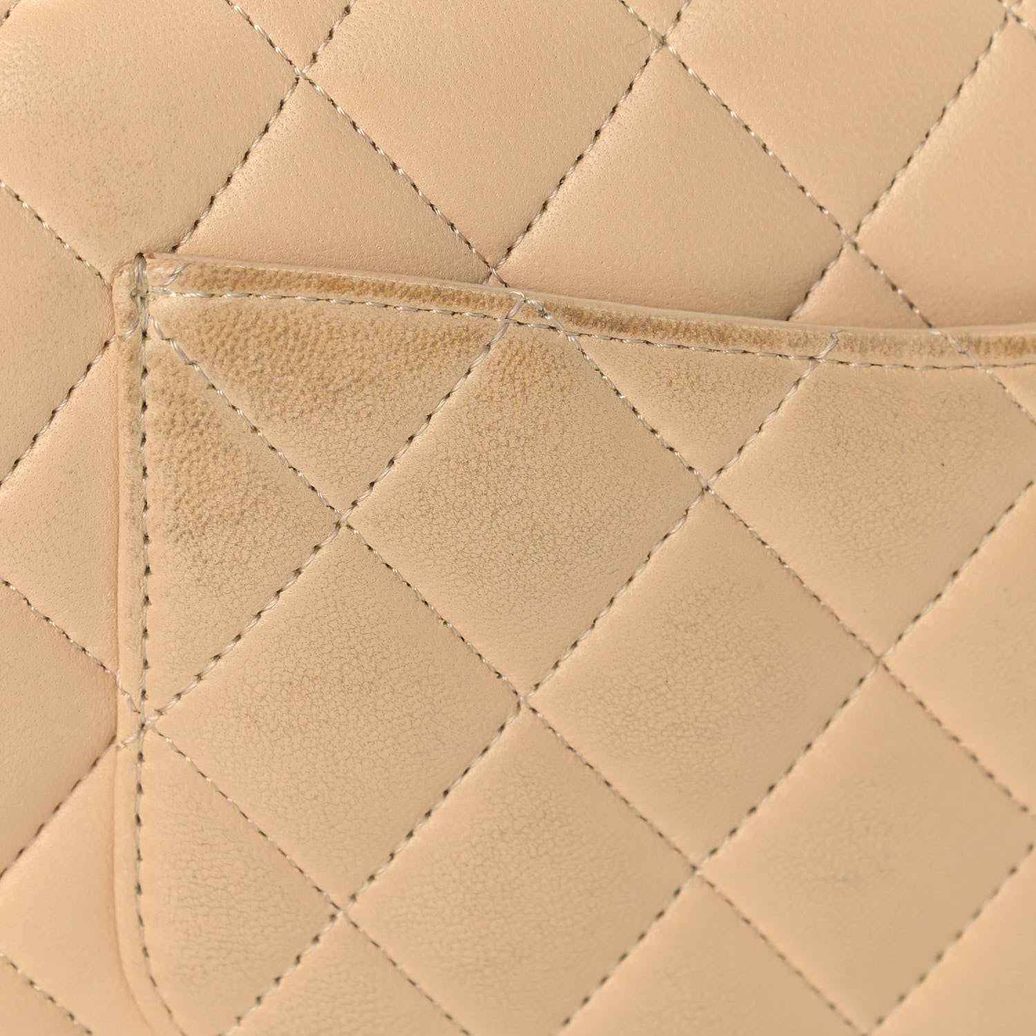Chanel Lambskin Quilted Medium Double Flap Beige 11 of 18