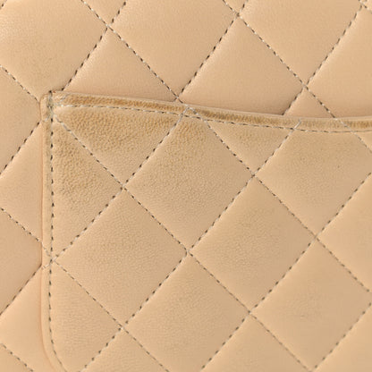 Chanel Lambskin Quilted Medium Double Flap Beige 11 of 18