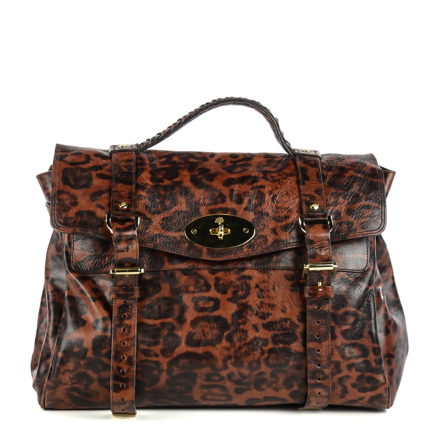 Shiny Leopard Oversized Alexa Dark Oak