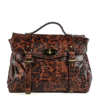 Mulberry Shiny Leopard Oversized Alexa Dark Oak 1 of 13
