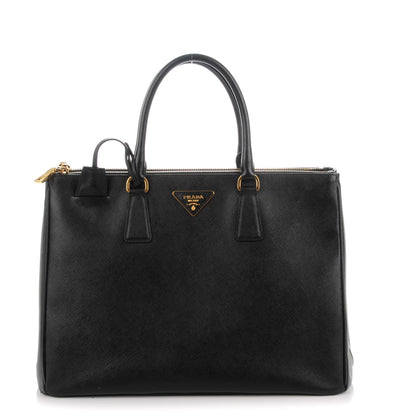 Prada Saffiano Large Galleria Double Zip Tote Black 1 of 8