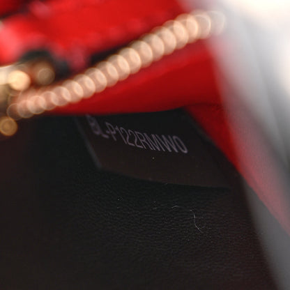 Valentino Garavani Nappa Quilted Medium Heart Rockstud Spike Shoulder Bag Black Red 7 of 11