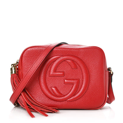 Gucci Pebbled Calfskin Small Soho Disco Bag Tabasco Red 1 of 9