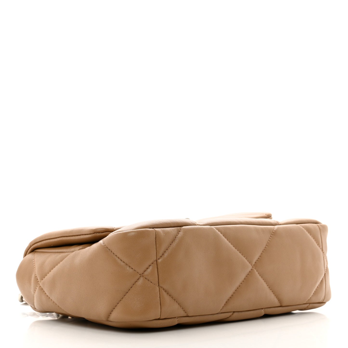 Lambskin Quilted Medium Chanel 19 Flap Dark Beige