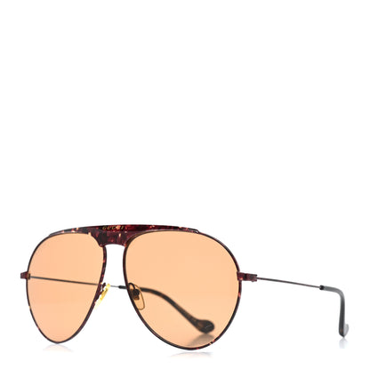 Gucci Metal Aviator Frame Sunglasses GG0908S Tortoise 1 of 8