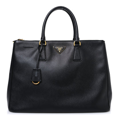 Prada Saffiano Lux Large Galleria Double Zip Tote Black 1 of 11