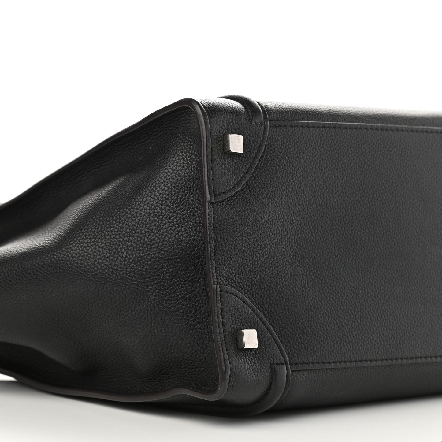 Drummed Calfskin Mini Luggage Black