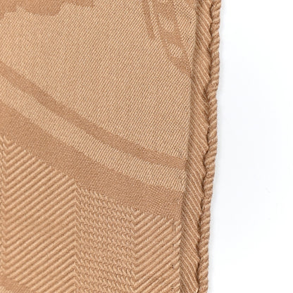 Hermes Cashmere Silk New Libris Poncho Kraft 9 of 14