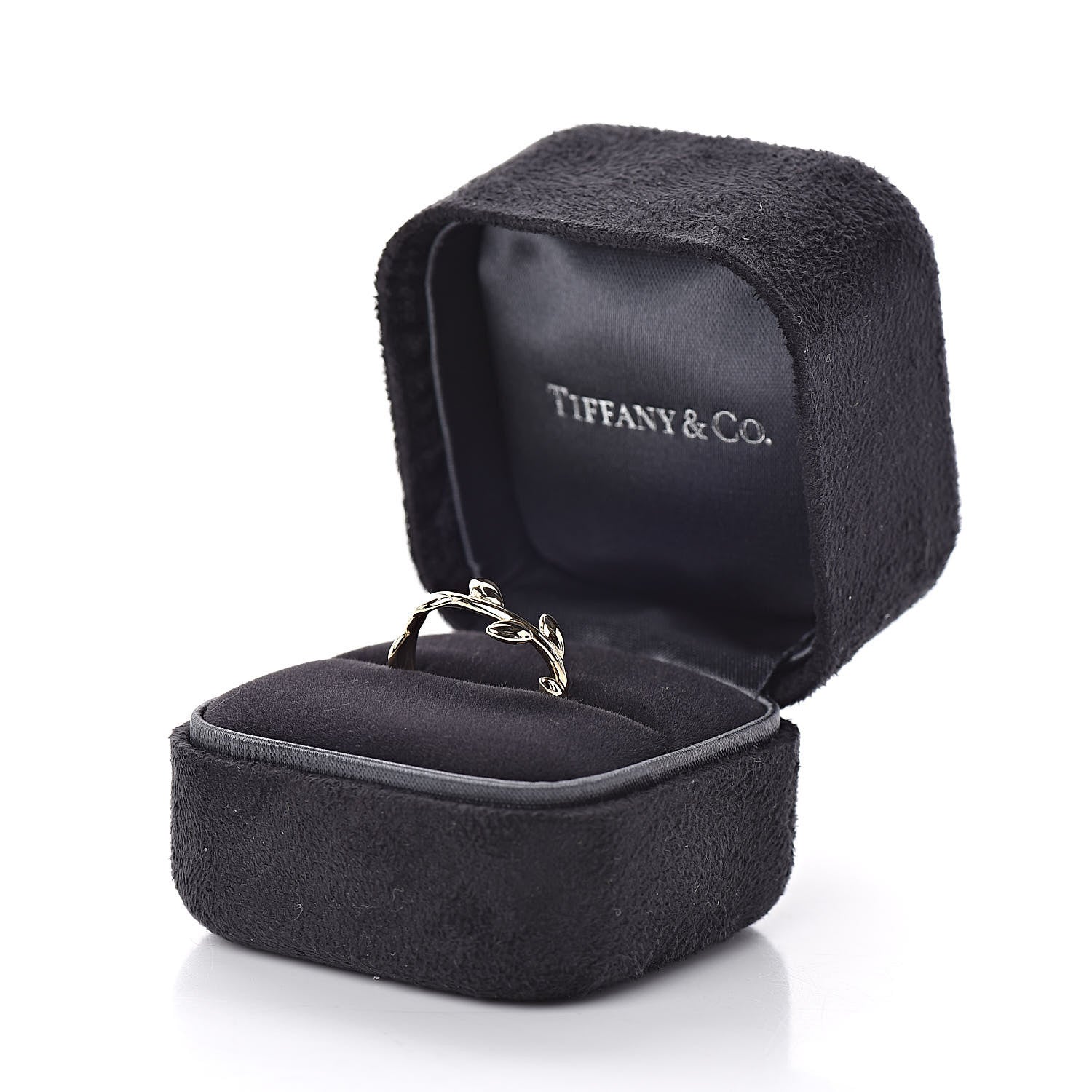 Tiffany 18K Yellow Gold Narrow Paloma Picasso Olive Leaf Band Ring 49 4.75 5 of 5