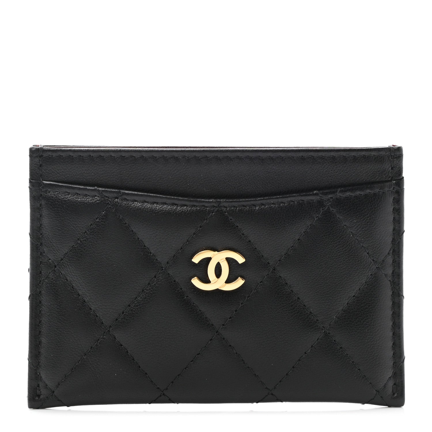 Chanel Lambskin Quilted Card Holder Black 1 of 9