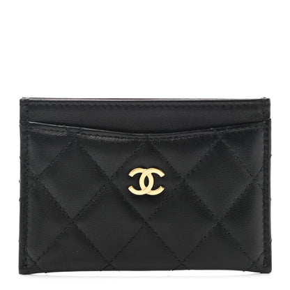 Chanel Lambskin Quilted Card Holder Black 1 of 9