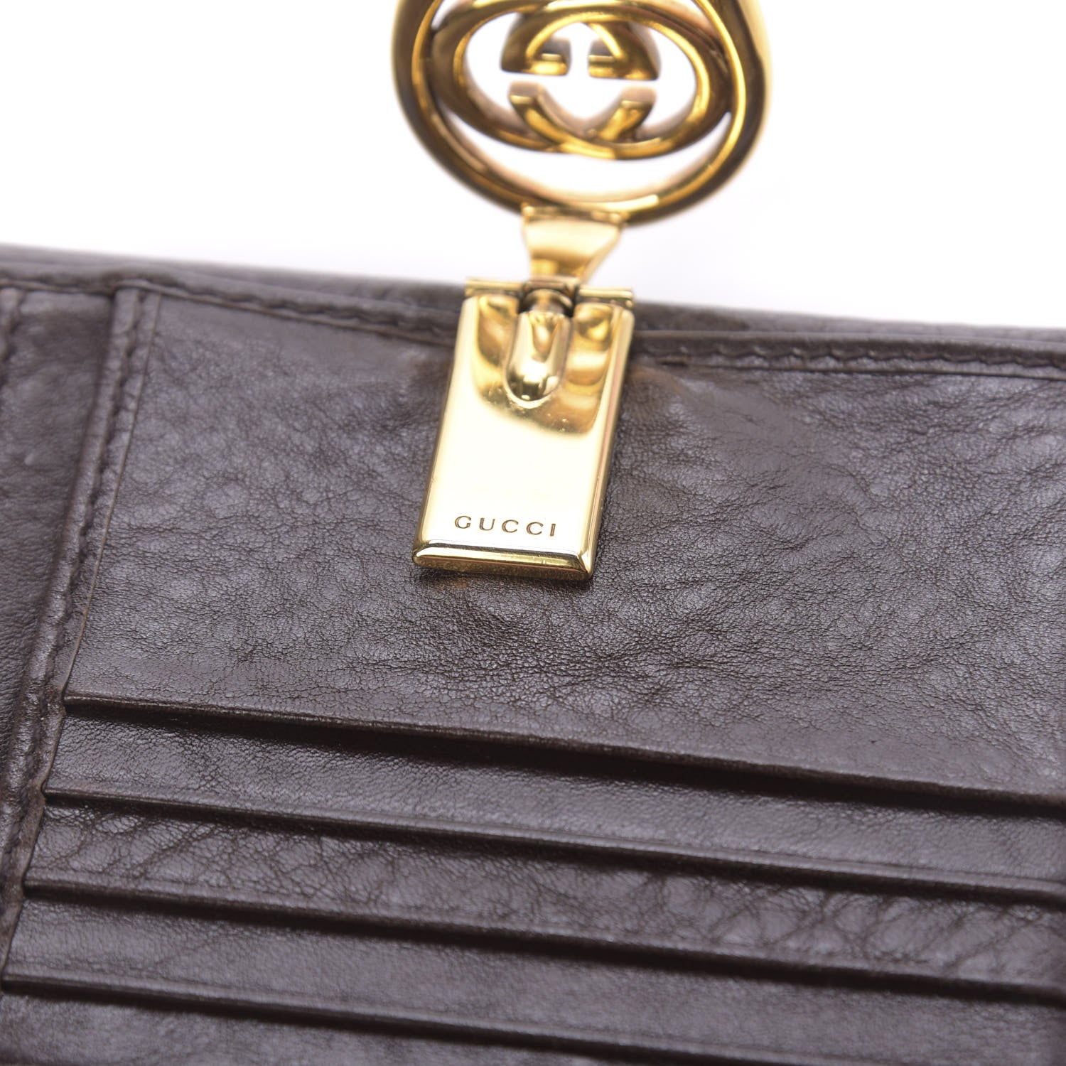 Gucci Monogram Interlocking Icon French Flap Wallet Brown 13 of 13